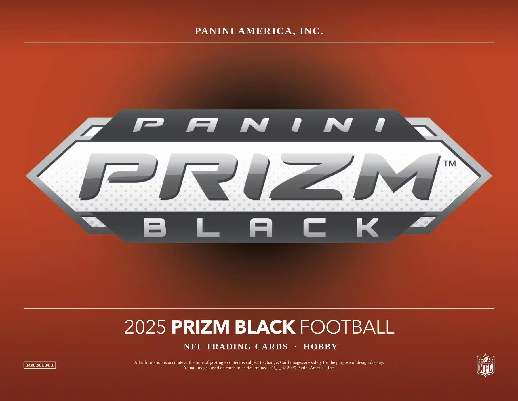 2025 Panini Prizm Black Football Hobby Trading Cards LV