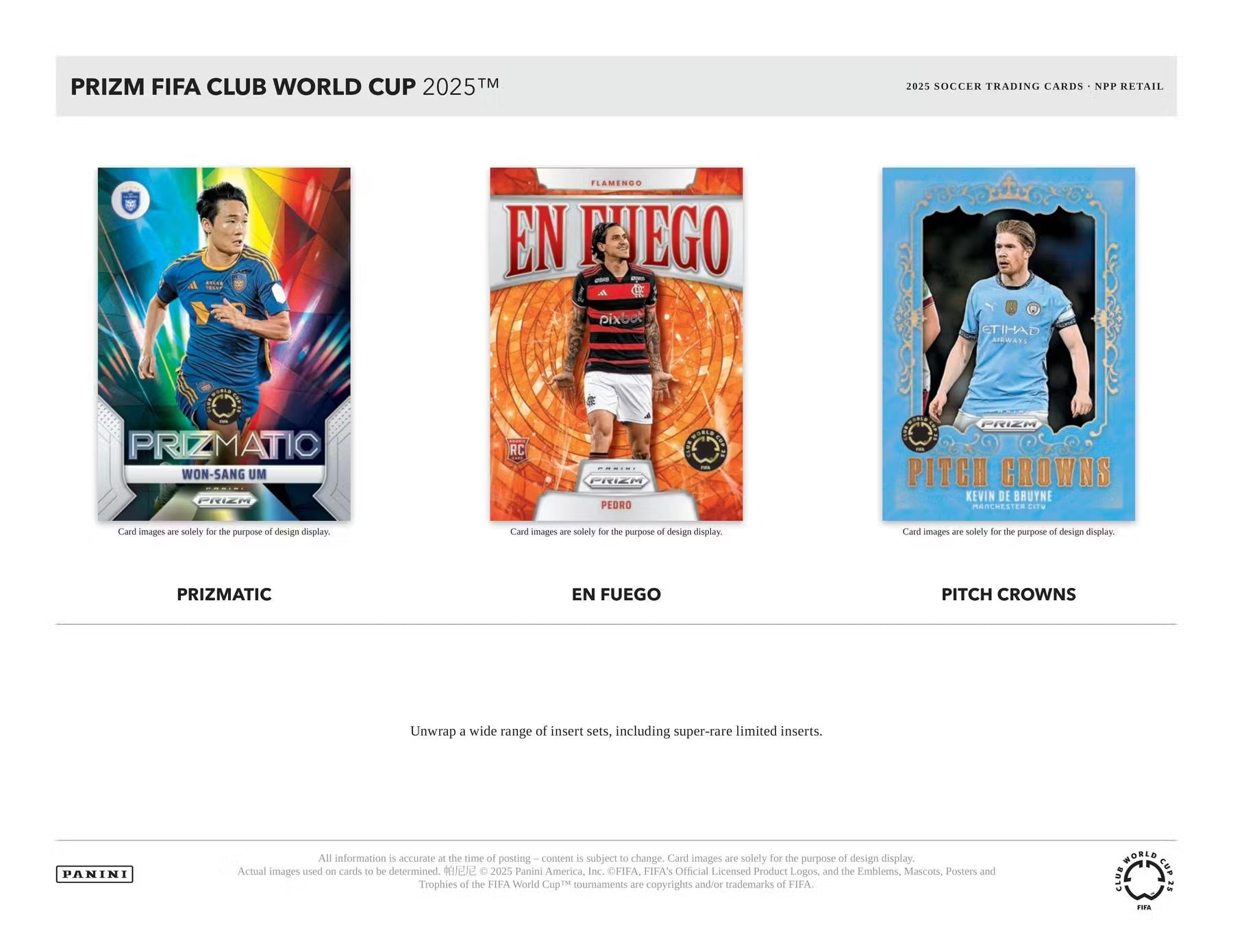 2025 Panini Prizm FIFA Club World Cup Soccer Mega Trading Cards LV