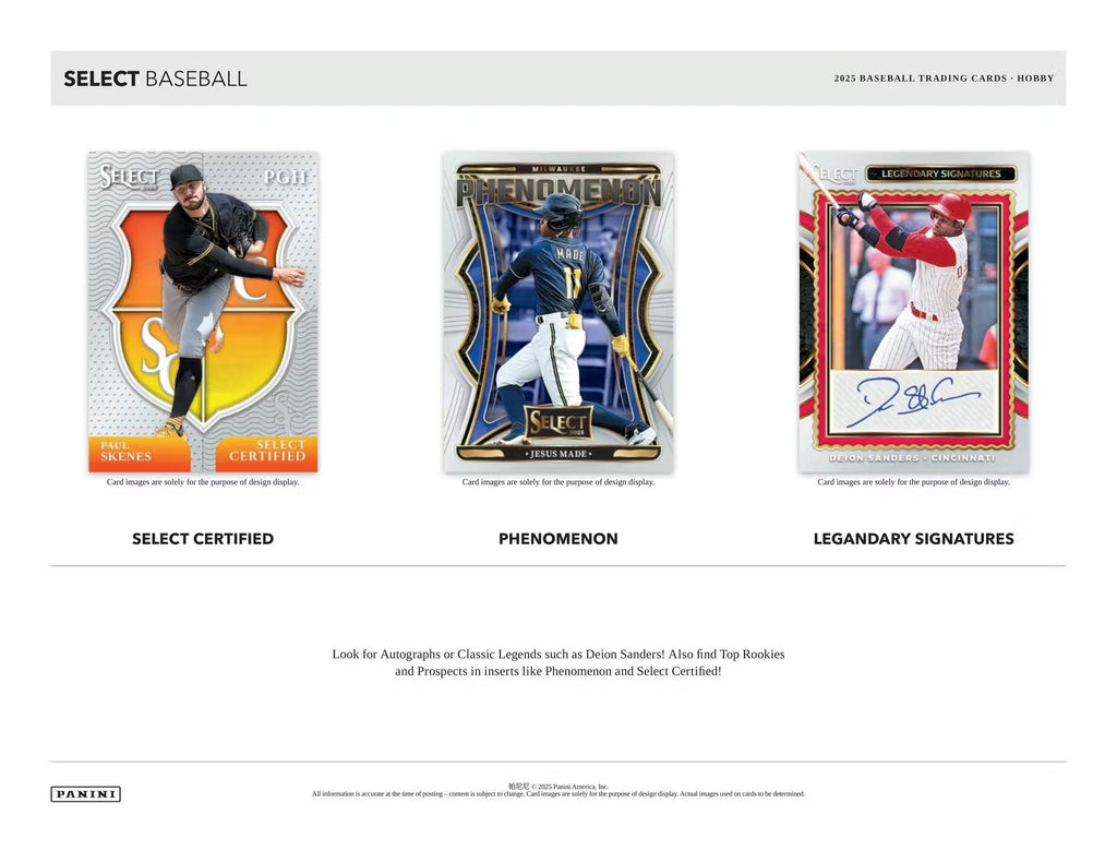 2025 Panini Select Baseball FOTL Trading Cards LV