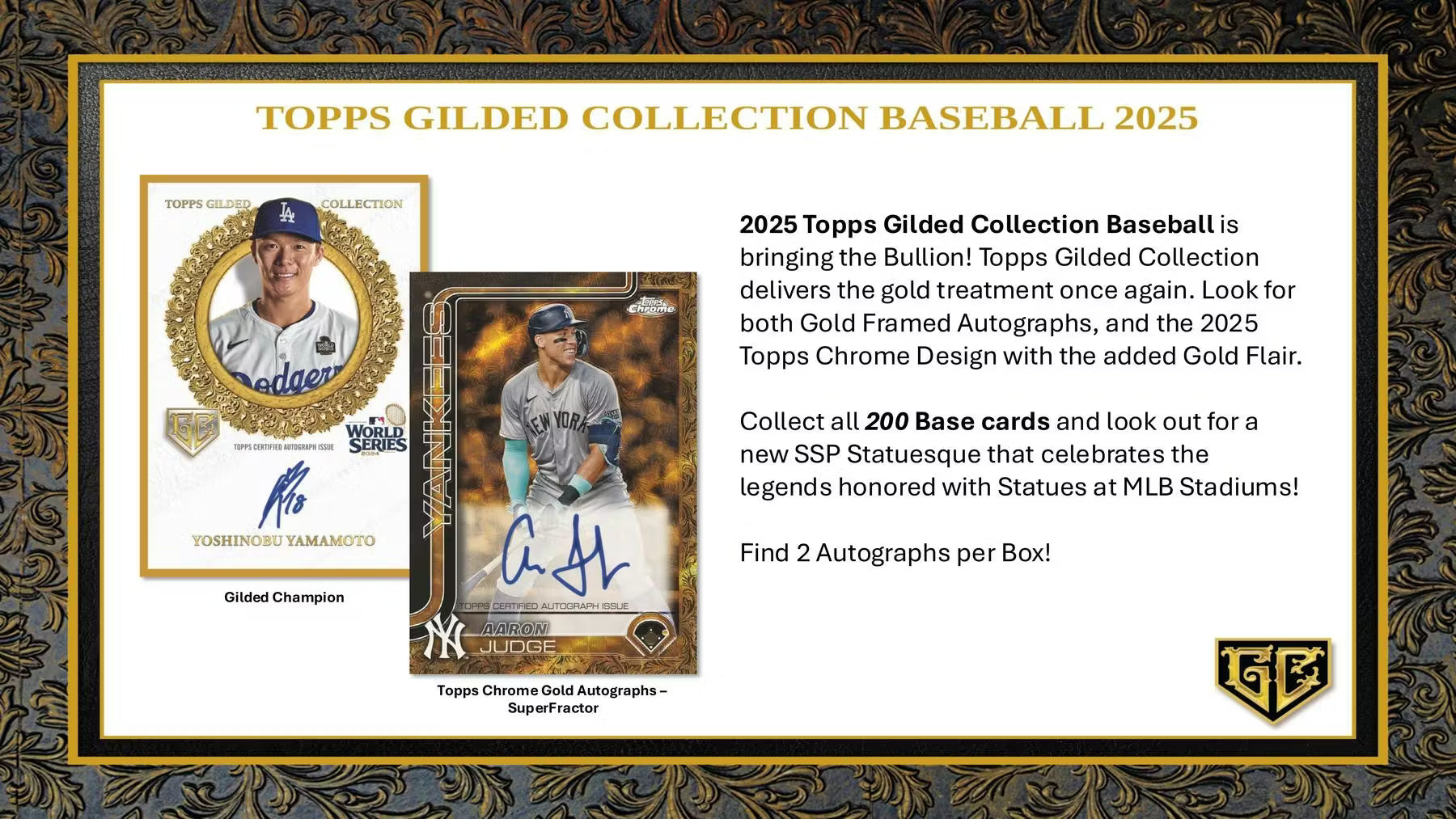 2025 Topps Gilded Collection Baseball Hobby Trading Cards LV