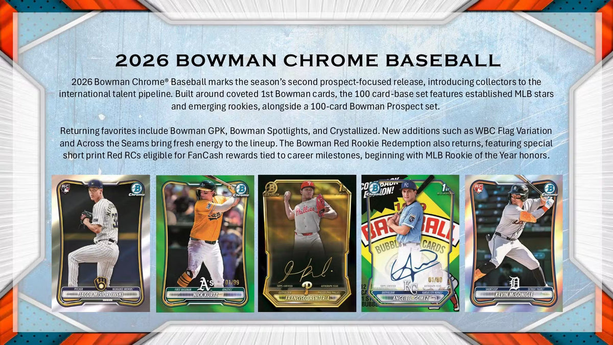 2026 Topps Bowman Chrome Baseball Delight Trading Cards LV