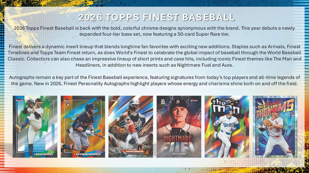 2026 Topps Finest Baseball Breakers Delight Trading Cards LV