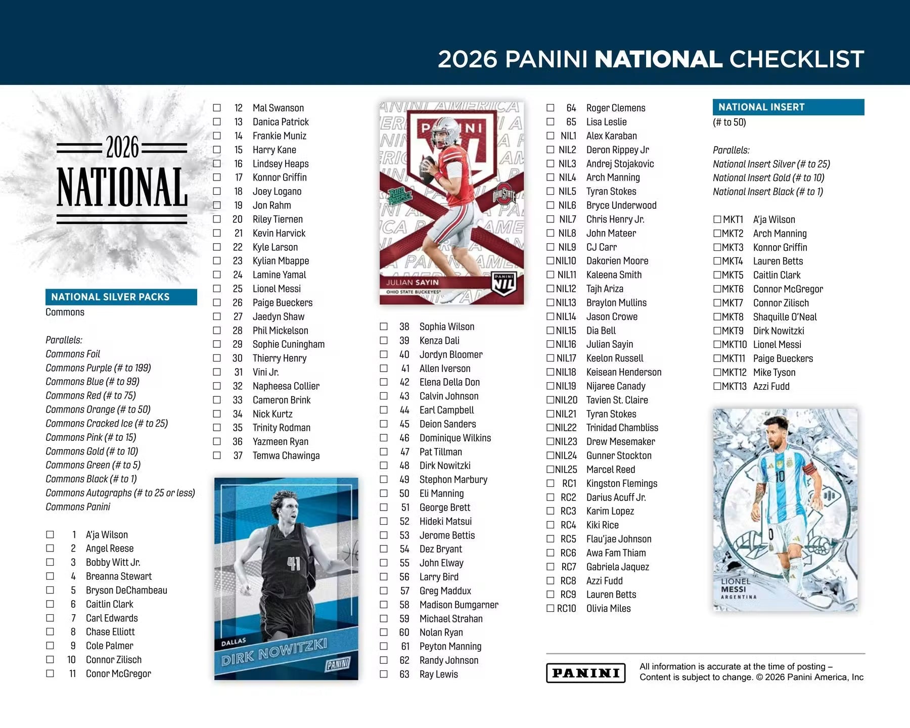2026 Panini National VIP Gold Pack Trading Cards LV