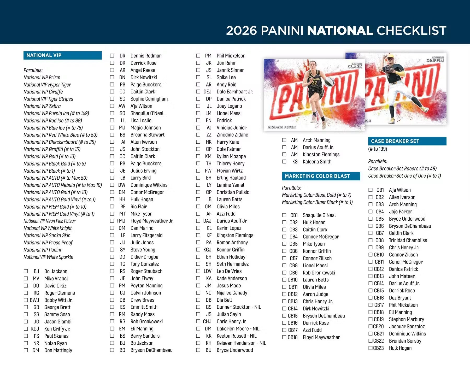 2026 Panini National VIP Gold Pack Trading Cards LV