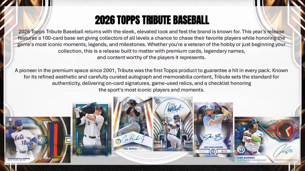 2026 Topps Tribute Baseball Hobby Trading Cards LV