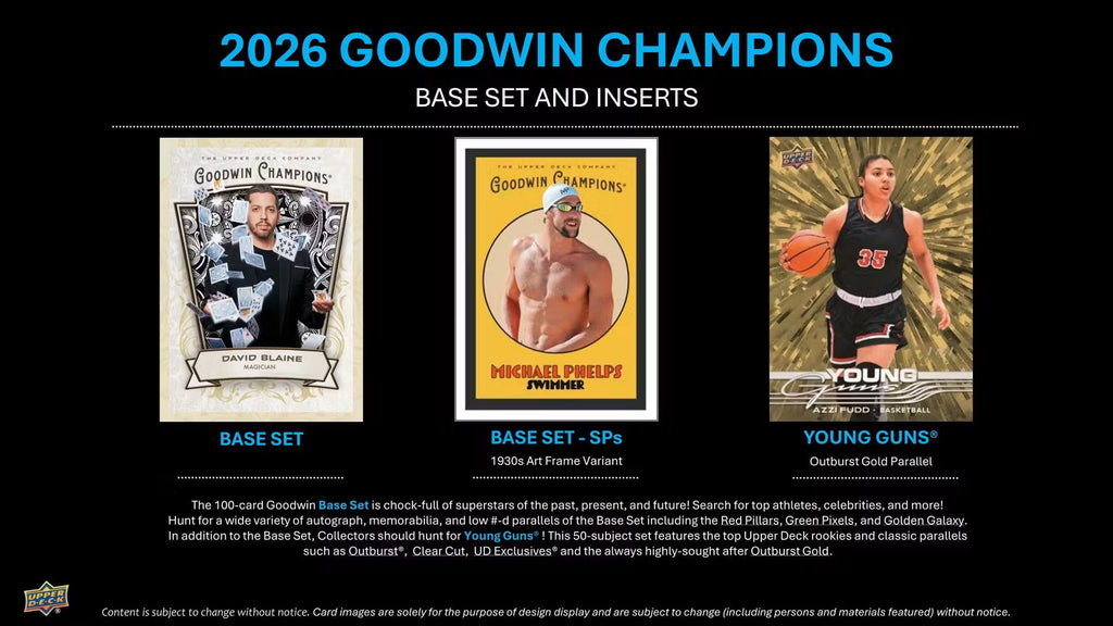 2026 Upper Deck Goodwin Champions Hobby Trading Cards LV