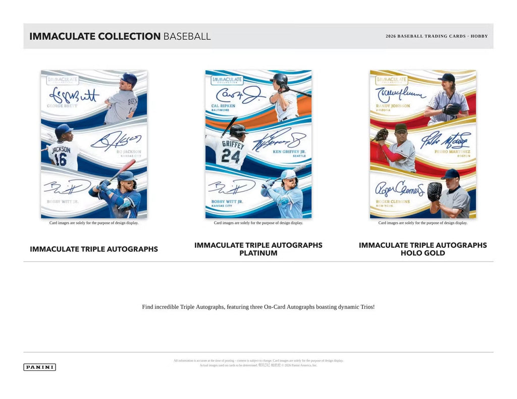 2026 Panini Immaculate Baseball Hobby Trading Cards LV