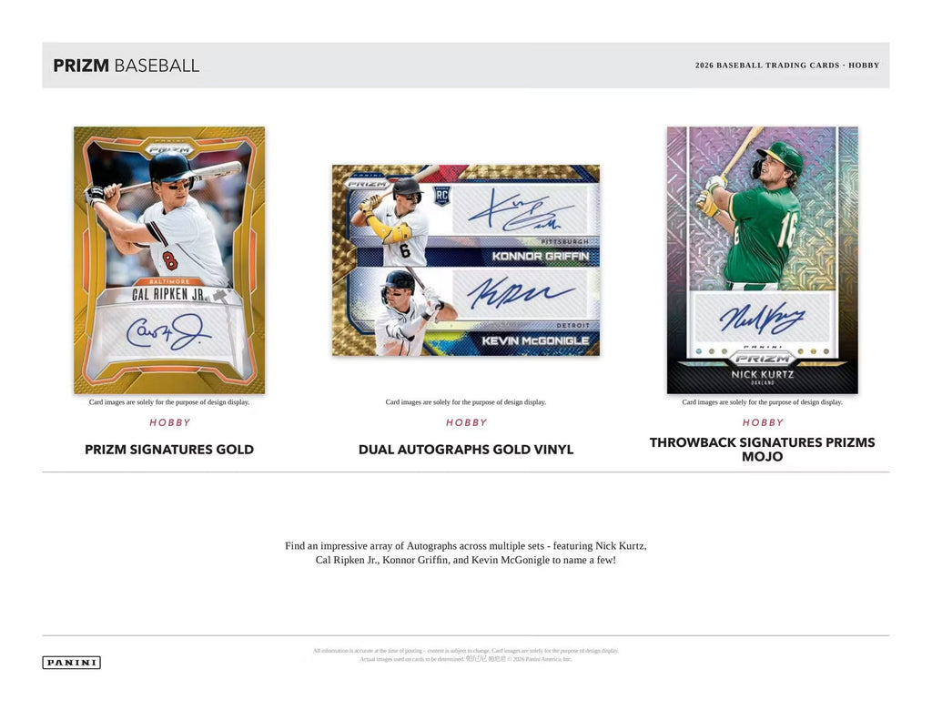 2026 Panini Prizm Baseball Hobby Trading Cards LV