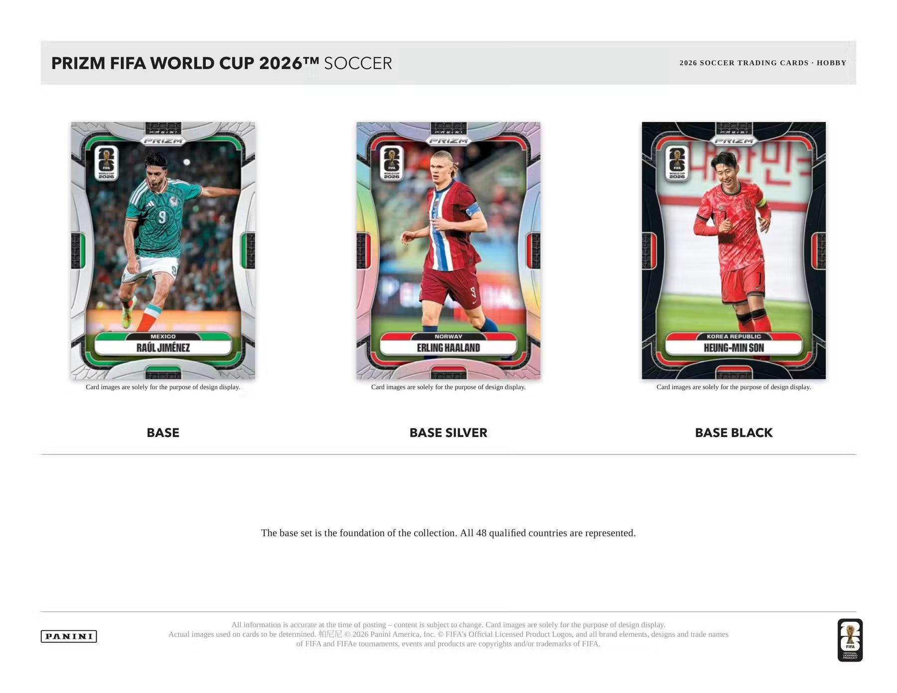 2026 Panini Prizm FIFA World Cup Soccer Hobby Trading Cards LV