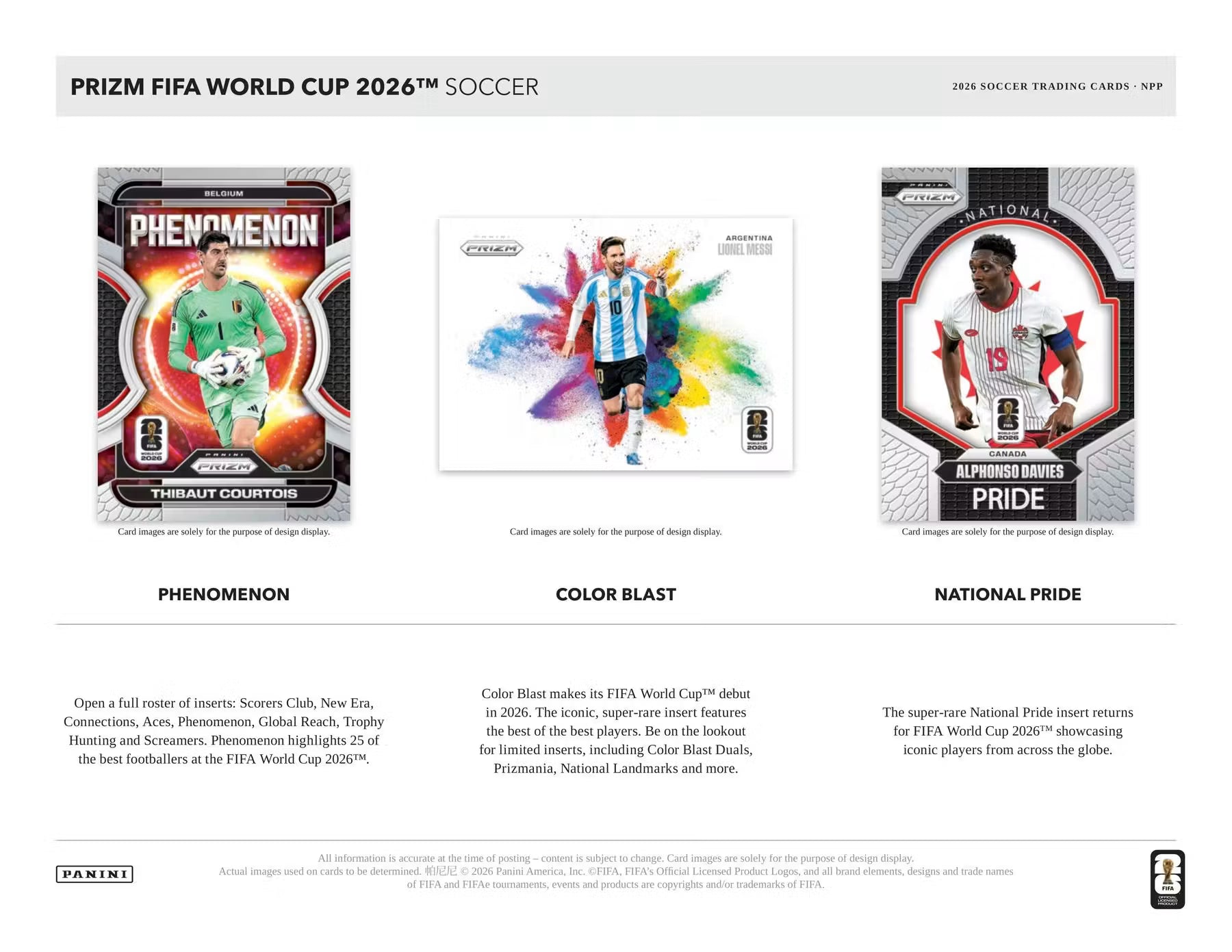 2026 Panini Prizm FIFA World Cup Soccer Hobby Blaster Trading Cards LV