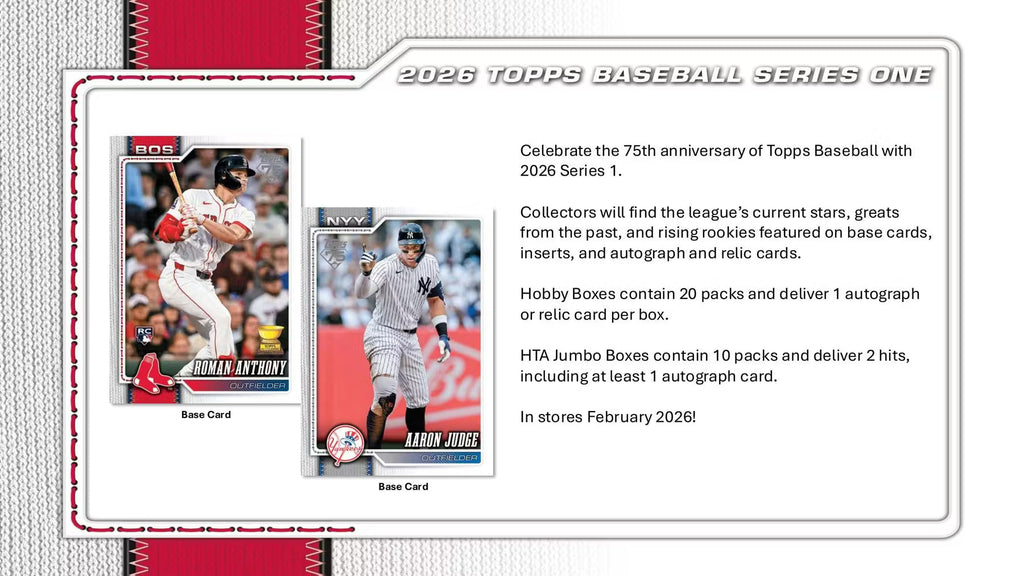 2026 Topps Series 1 Baseball Hobby Trading Cards LV