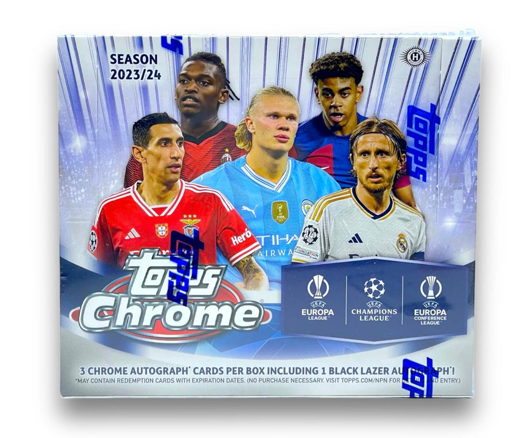 2023-24 Topps Chrome Soccer UEFA Club Competition Jumbo Hobby Trading Cards LV