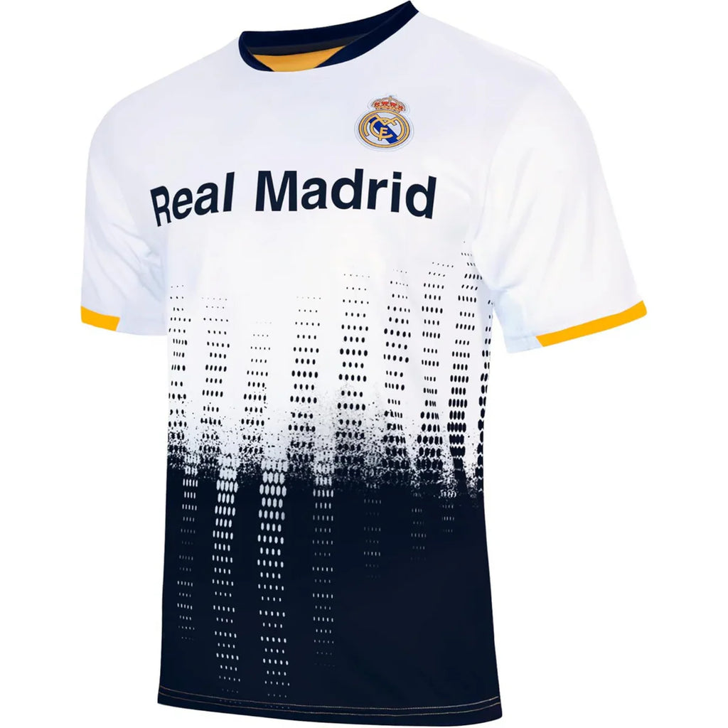 REAL MADRID Ultimate Fan Pack | 5-PC Los Blancos Bundle — Jacket, Jersey, Tee, Scarf + Ball | Hala Madrid! LV
