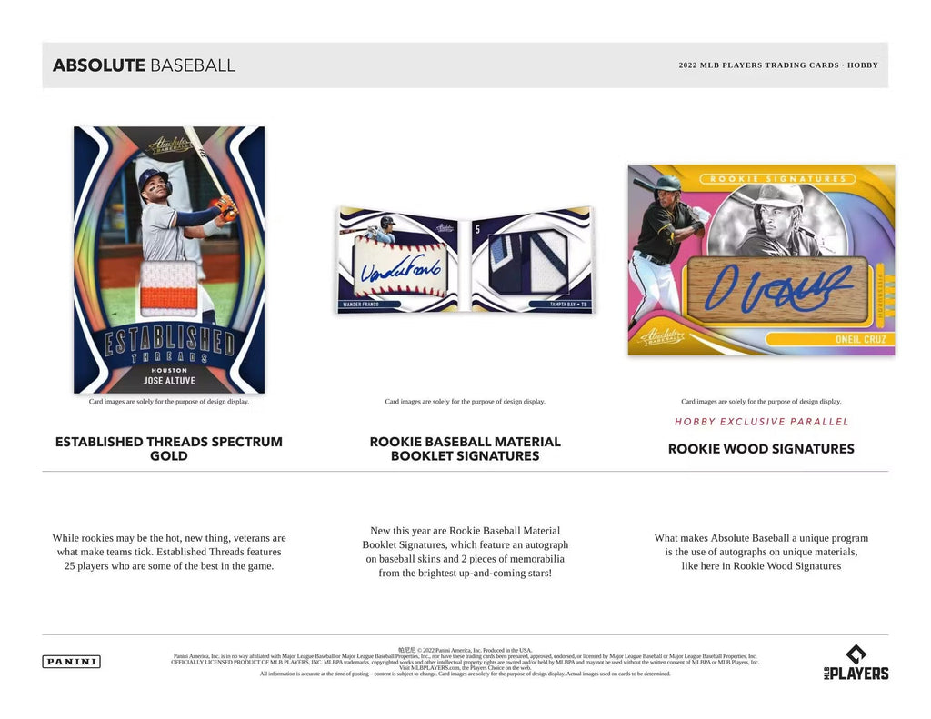 2022 Panini Absolute Baseball Hobby Trading Cards LV