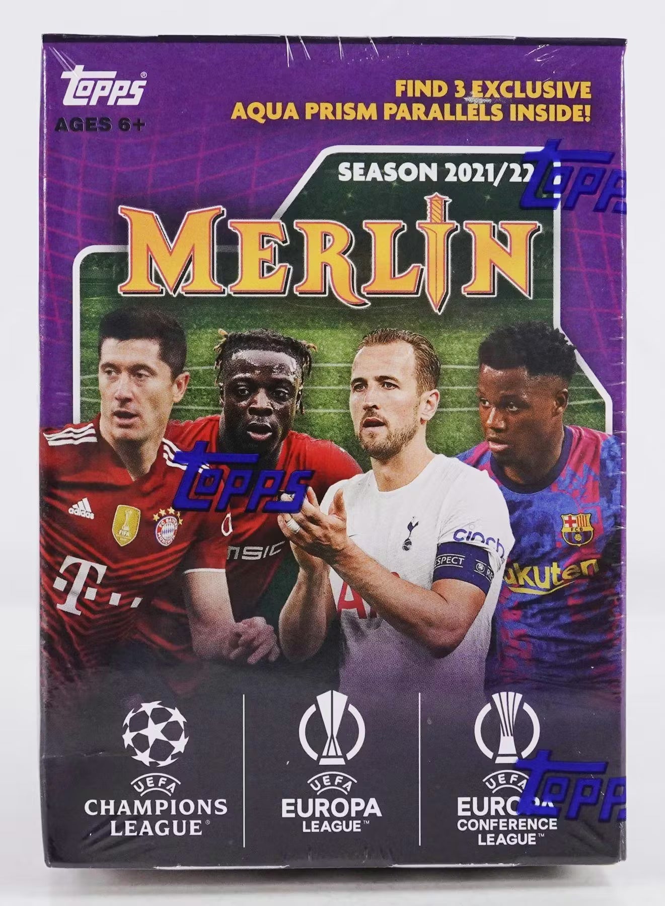 2021-22 Topps Chrome Merlin Soccer UEFA Club Competition Blaster Trading Cards LV