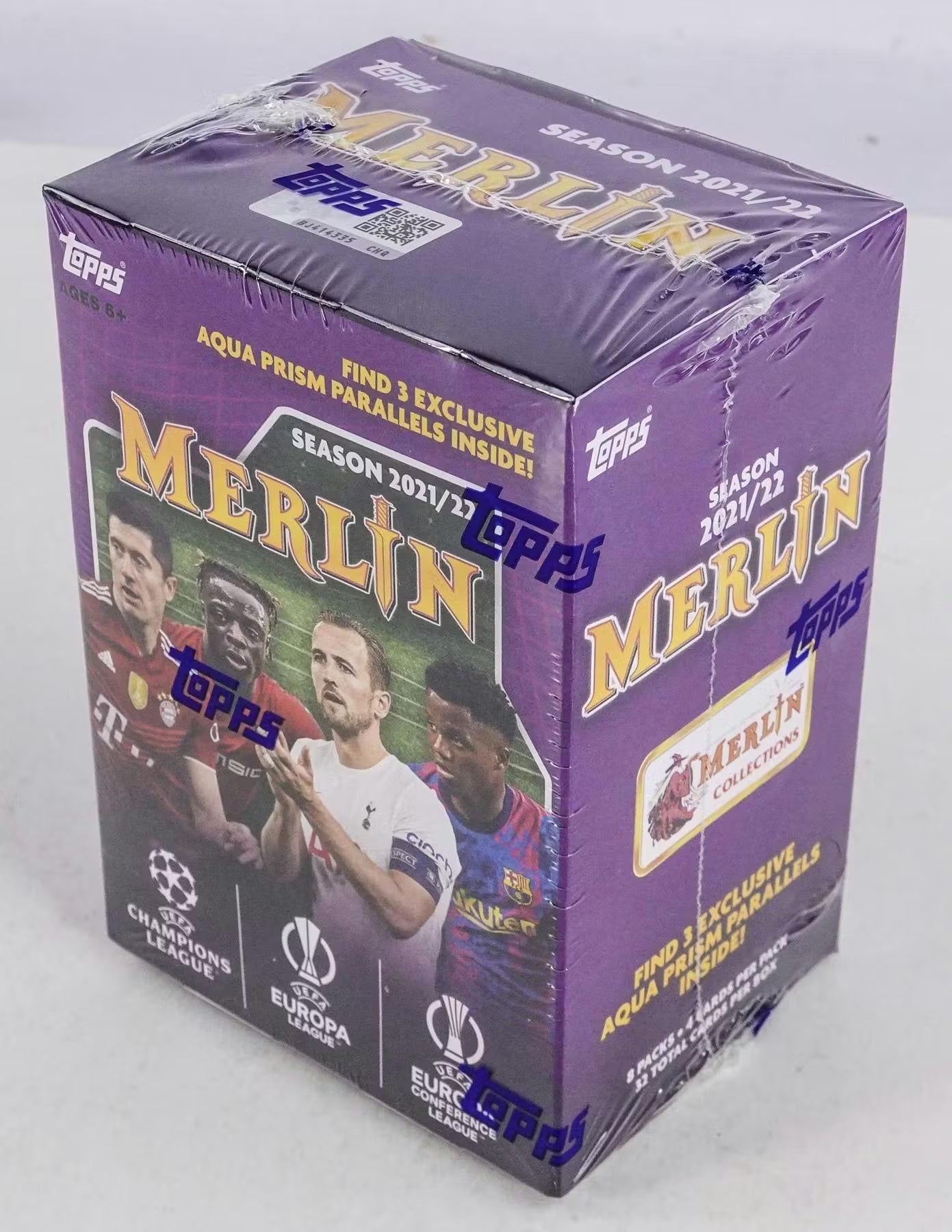 2021-22 Topps Chrome Merlin Soccer UEFA Club Competition Blaster Trading Cards LV