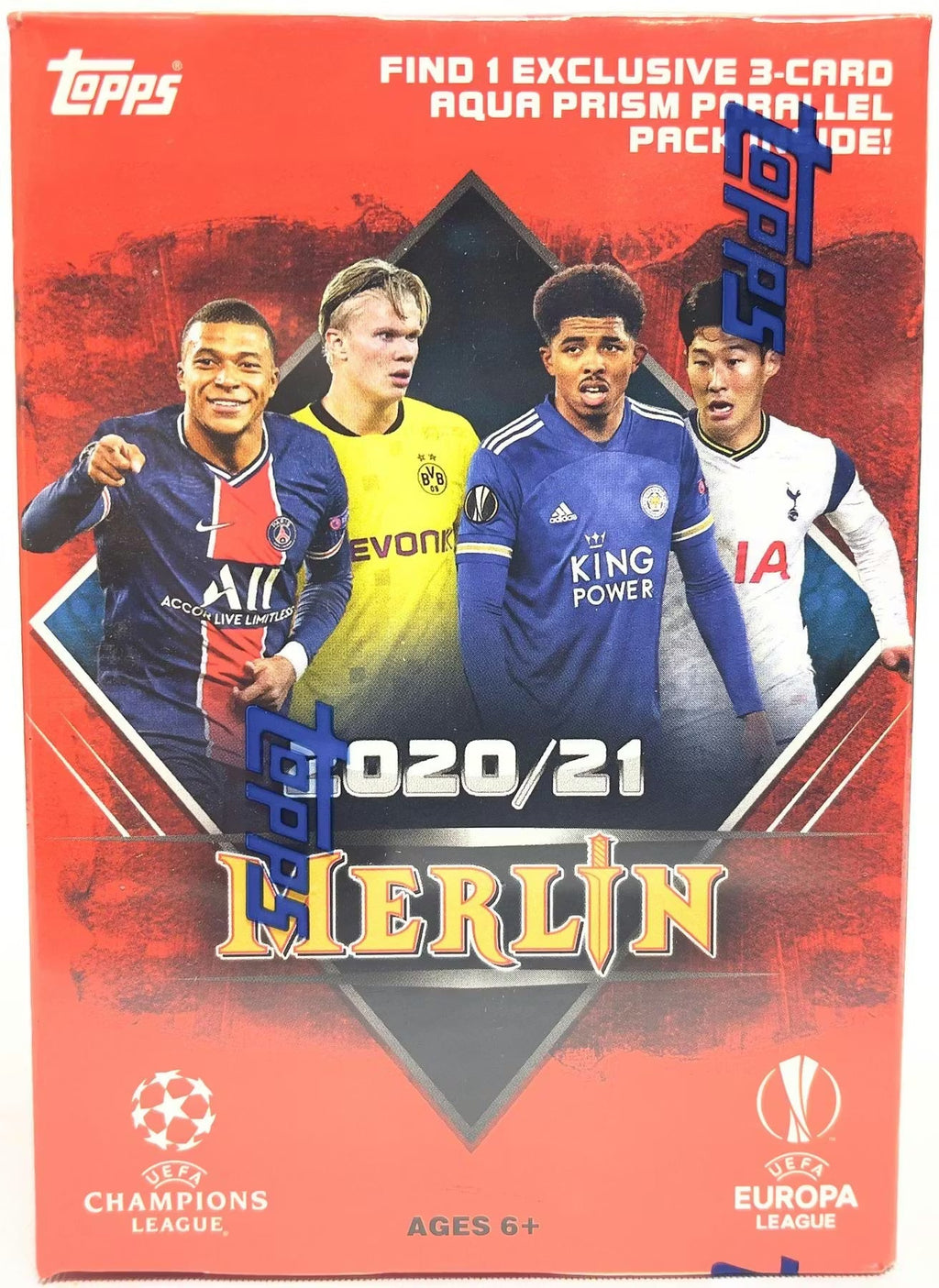 2020-21 Topps Chrome Merlin Soccer UEFA Club Competition Blaster Trading Cards LV