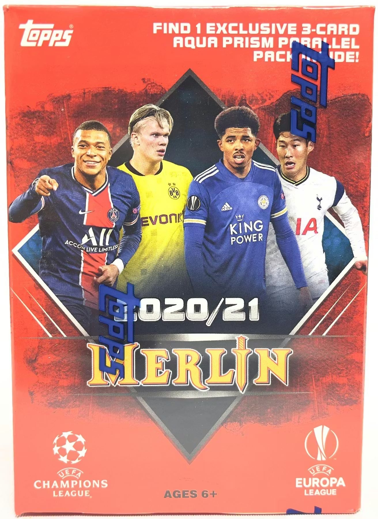 2020-21 Topps Chrome Merlin Soccer UEFA Club Competition Blaster Trading Cards LV