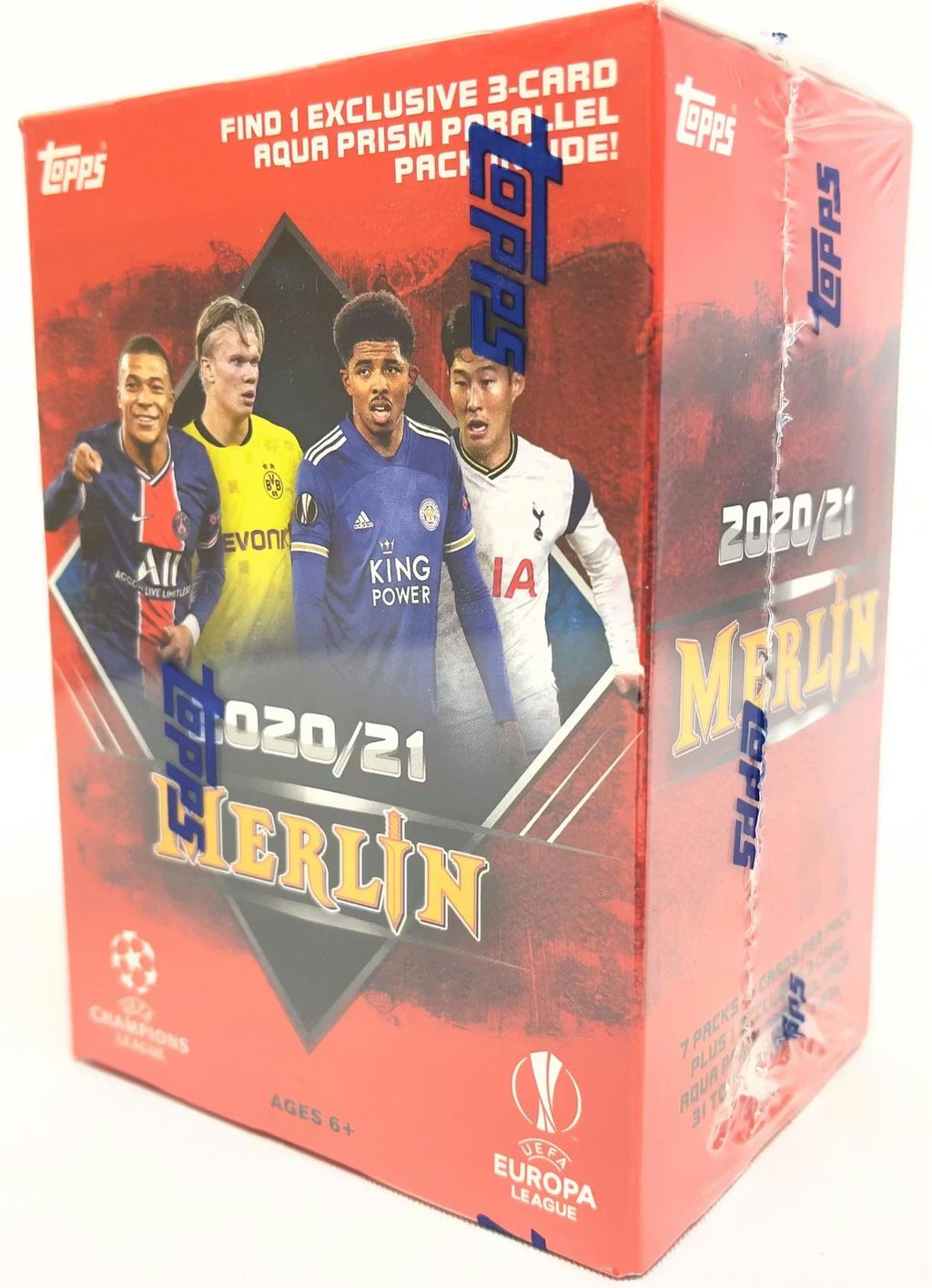 2020-21 Topps Chrome Merlin Soccer UEFA Club Competition Blaster Trading Cards LV