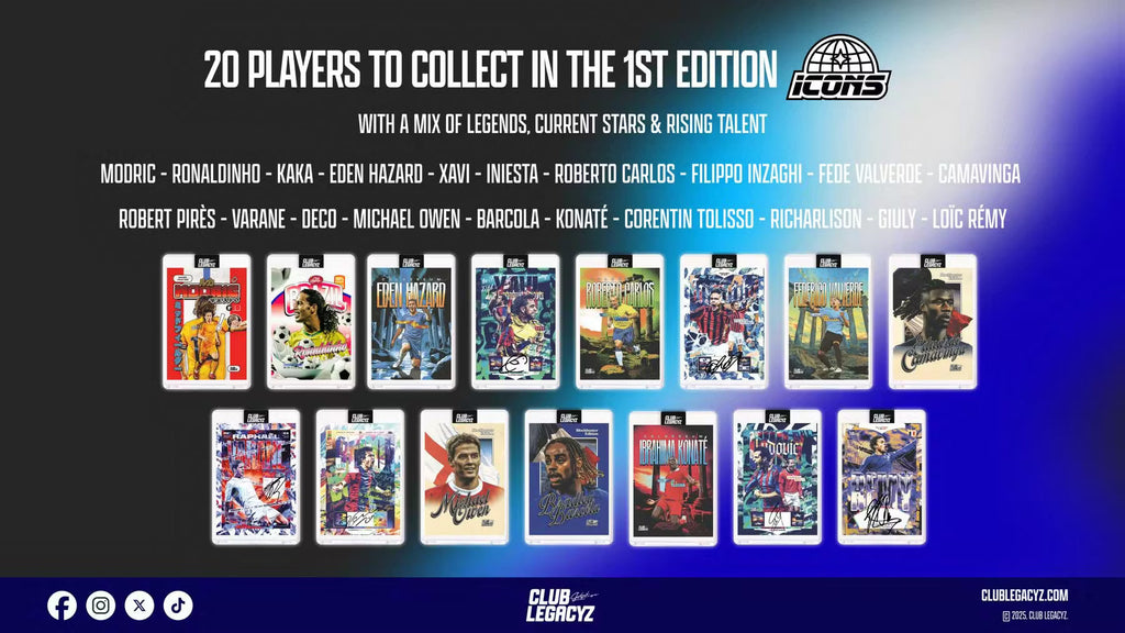 2025 Club Legacyz Icons Soccer First Edition Hobby Trading Cards LV