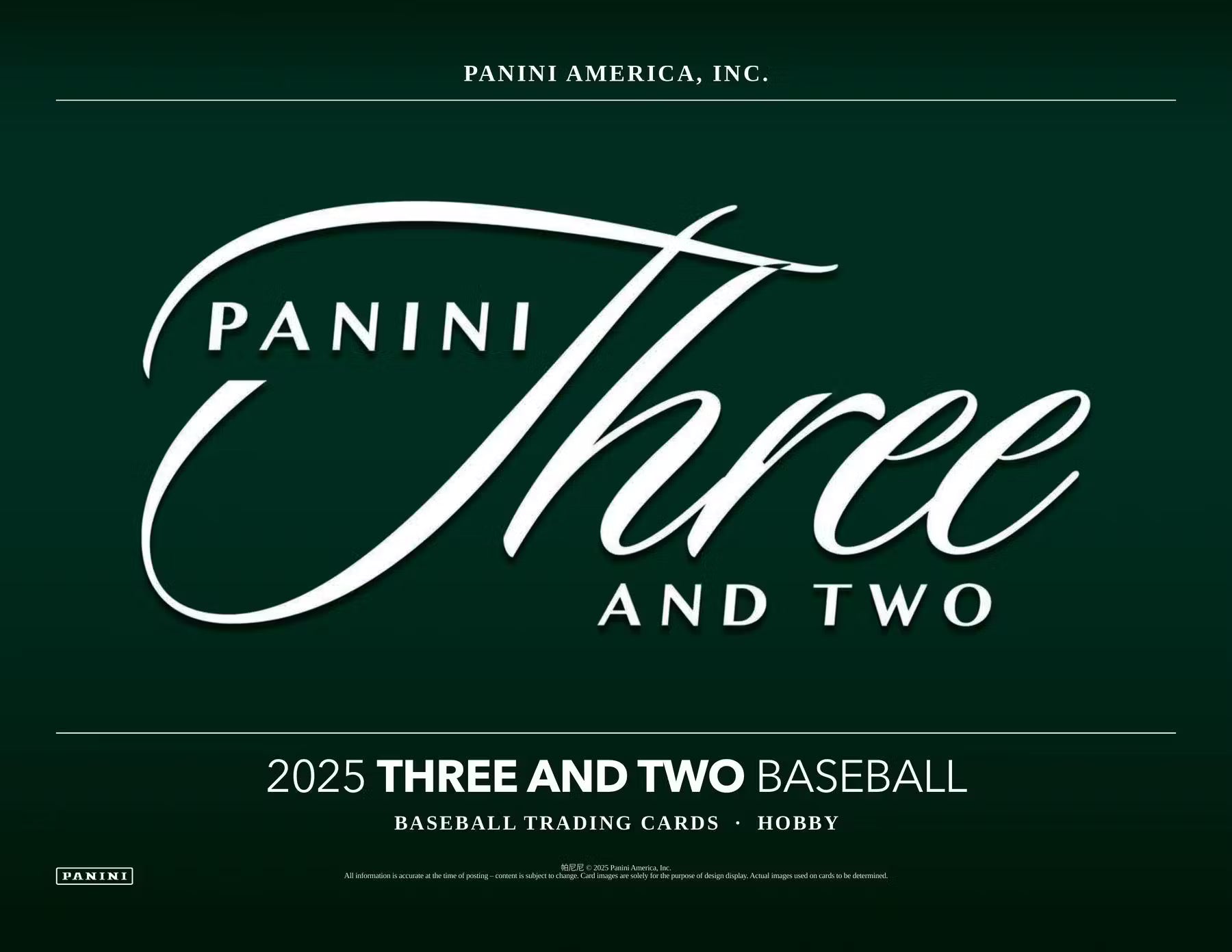 2025 Panini Three and Two Baseball Hobby Trading Cards LV