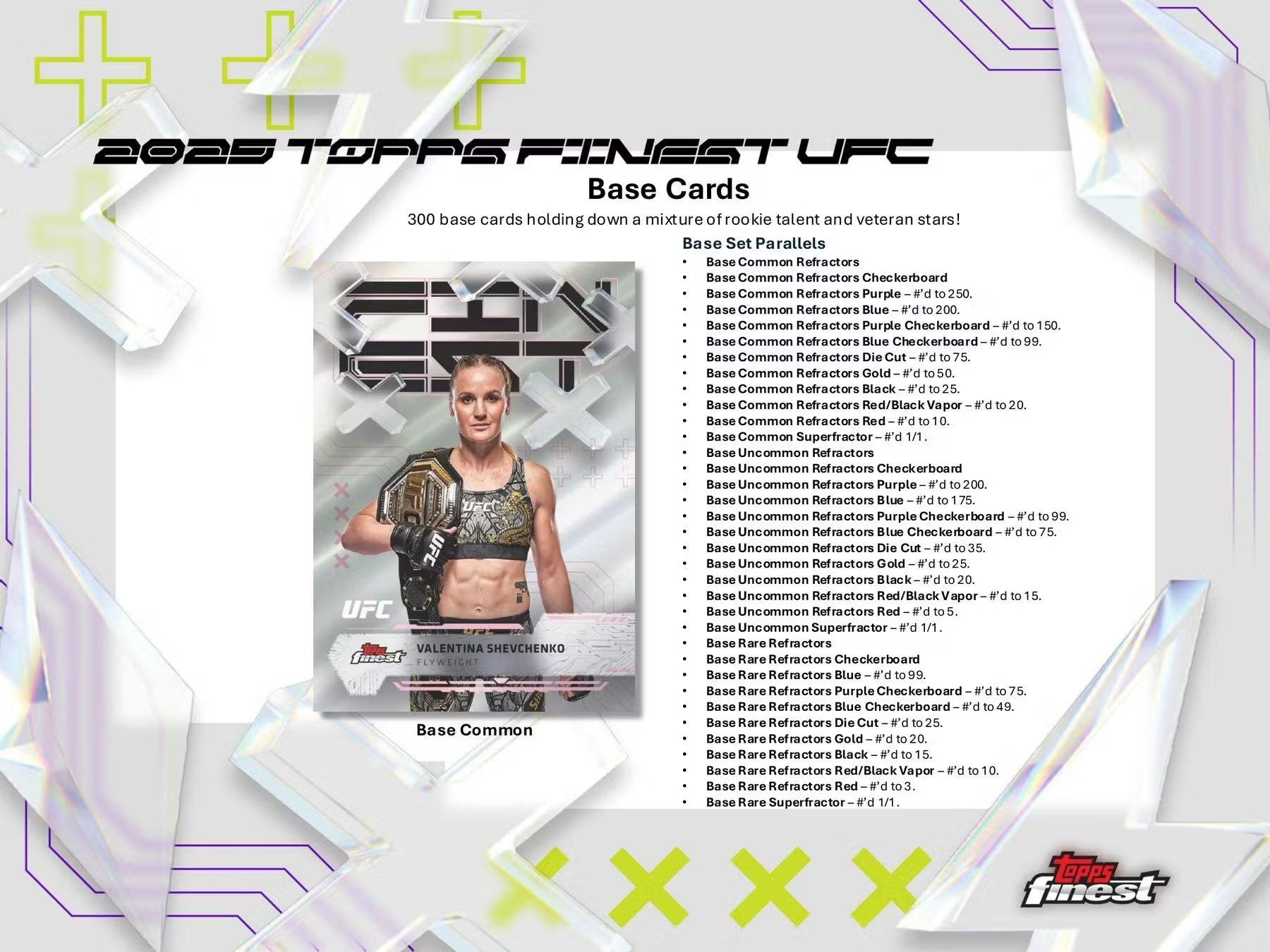 2025 Topps Finest UFC Hobby Trading Cards LV