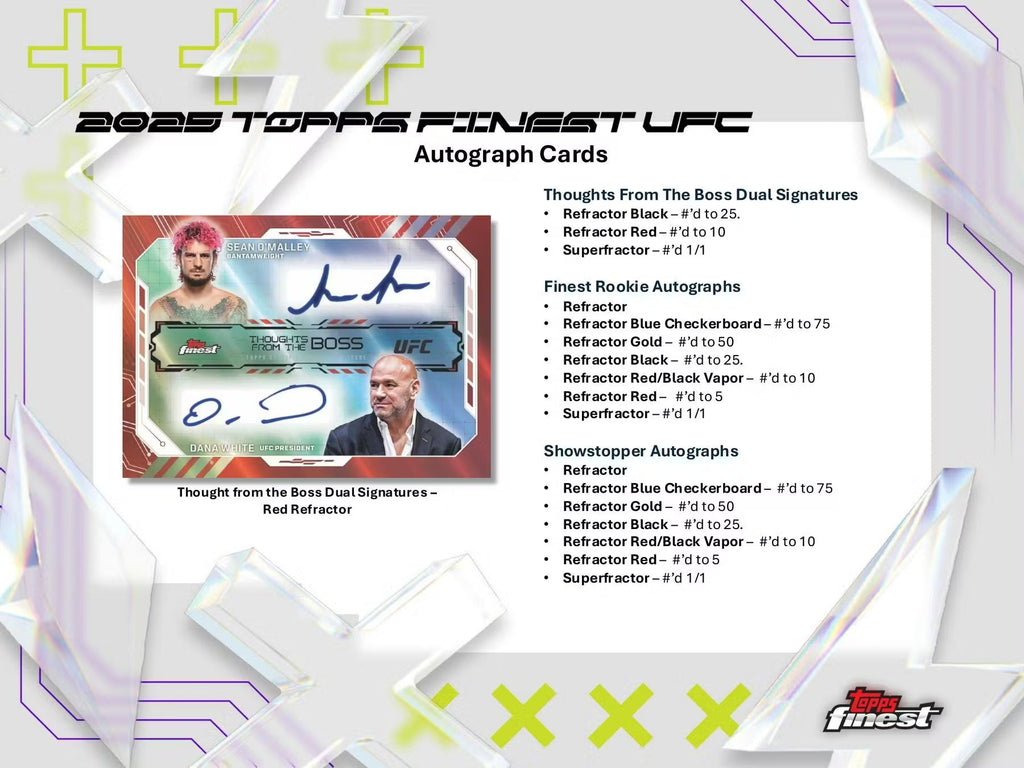 2025 Topps Finest UFC Hobby Trading Cards LV