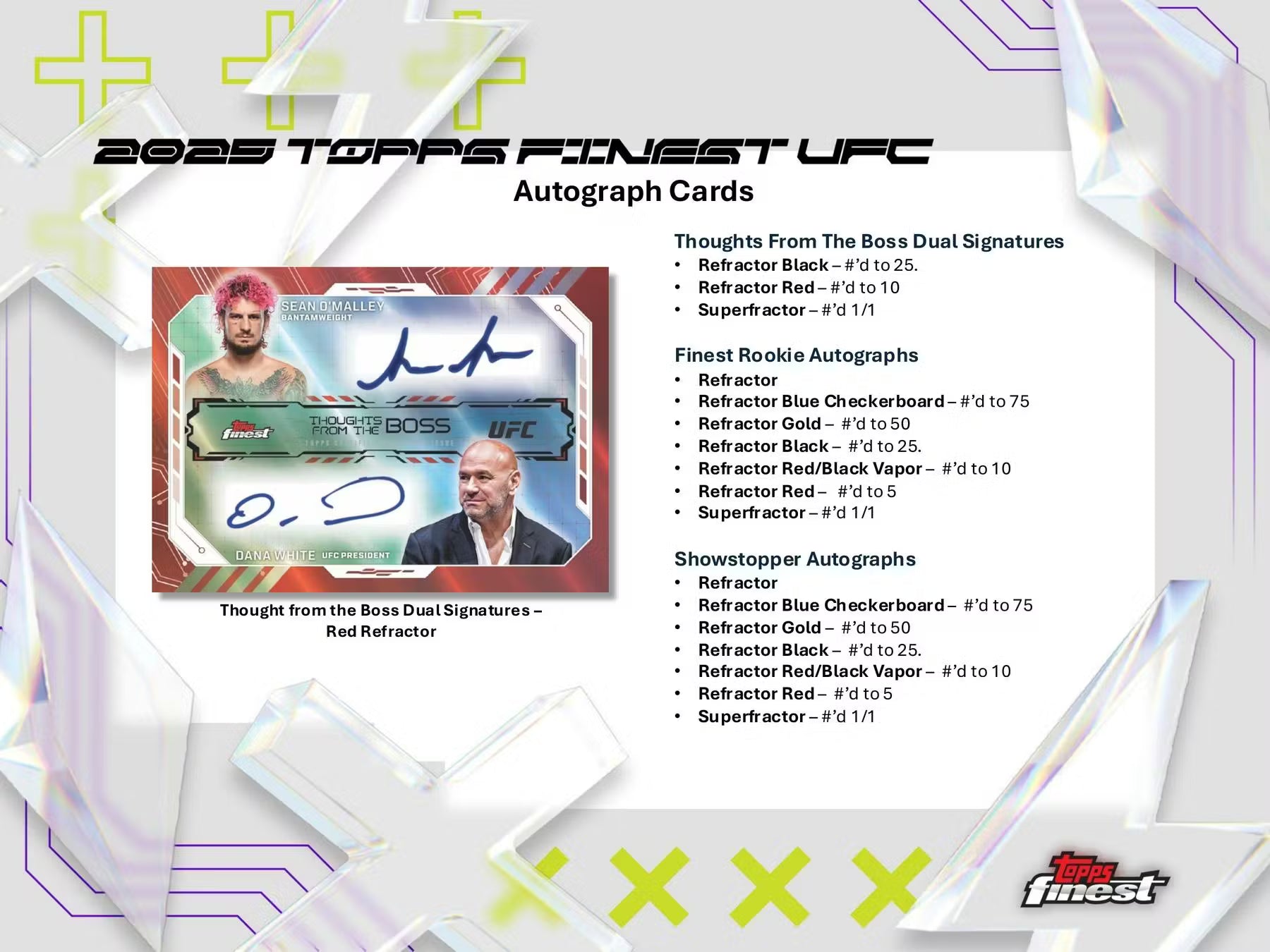 2025 Topps Finest UFC Hobby Trading Cards LV