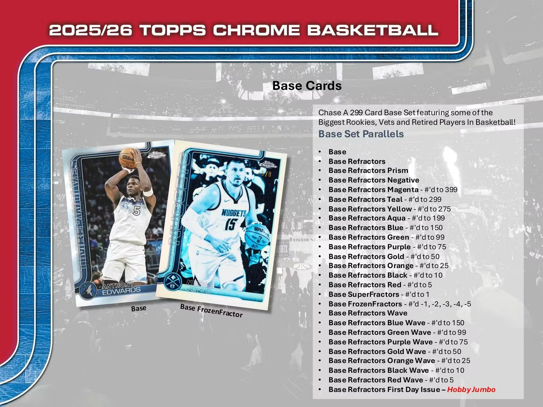 2025-26 Topps Chrome Basketball Blaster Trading Cards LV
