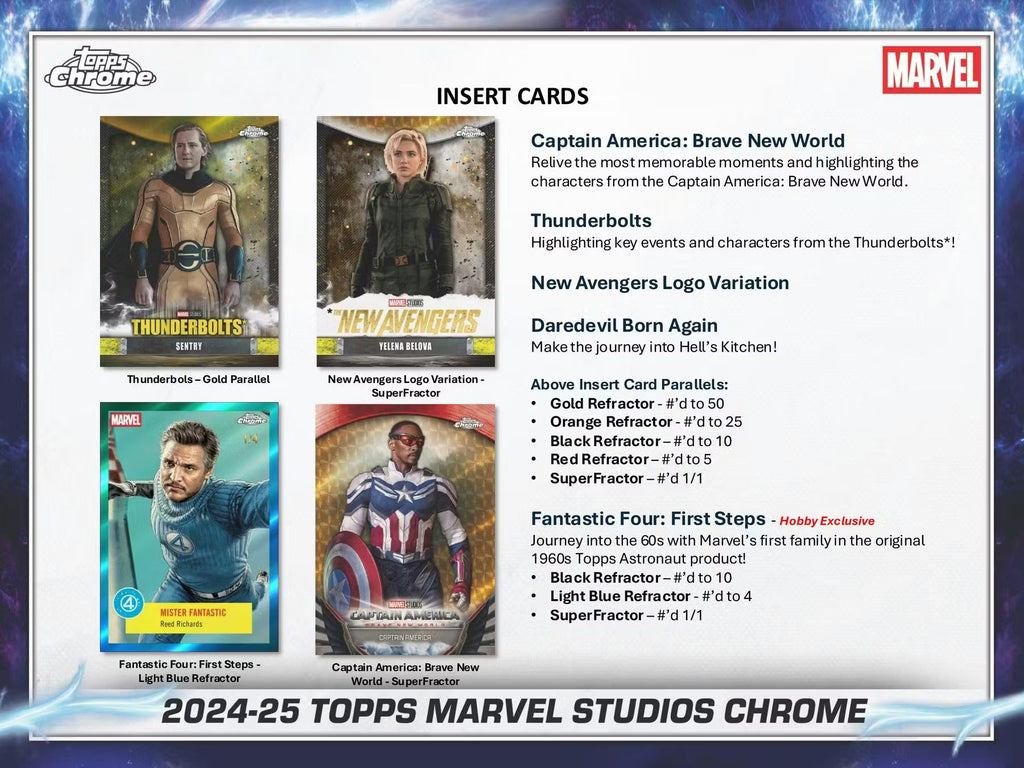 2025 Topps Chrome Marvel Studios Breaker Delight Trading Cards LV