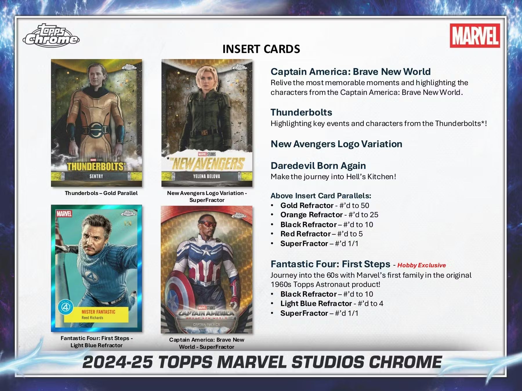 2025 Topps Chrome Marvel Studios Breaker Delight Trading Cards LV