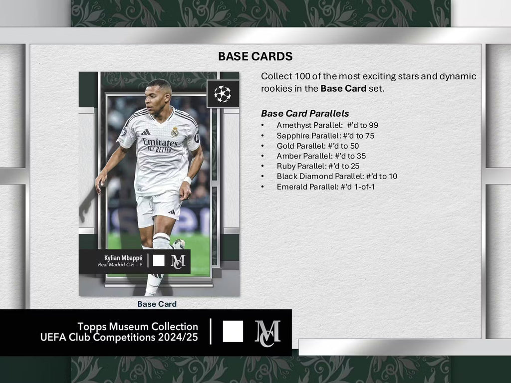 2025 Topps UEFA Club Competitions Museum Collection Hat Trick Hobby Trading Cards LV