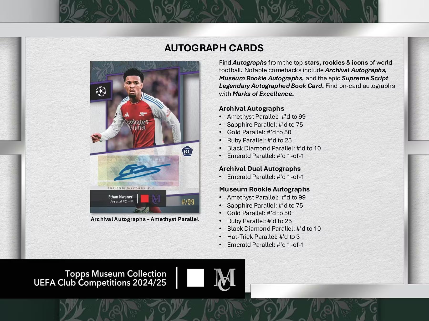 2025 Topps UEFA Club Competitions Museum Collection Hat Trick Hobby Trading Cards LV