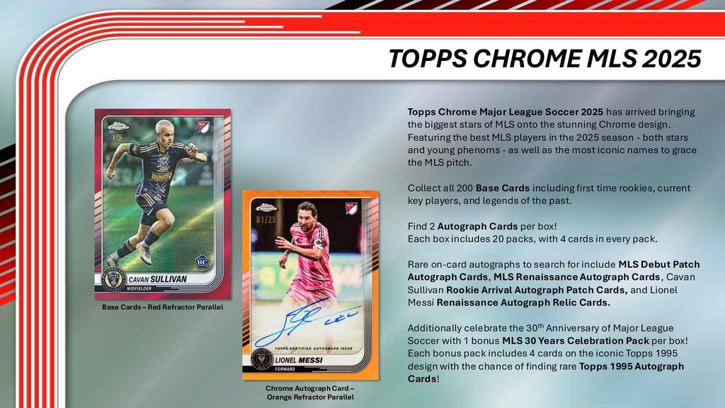 2025 Topps Chrome MLS Major League Soccer Hobby Trading Cards LV