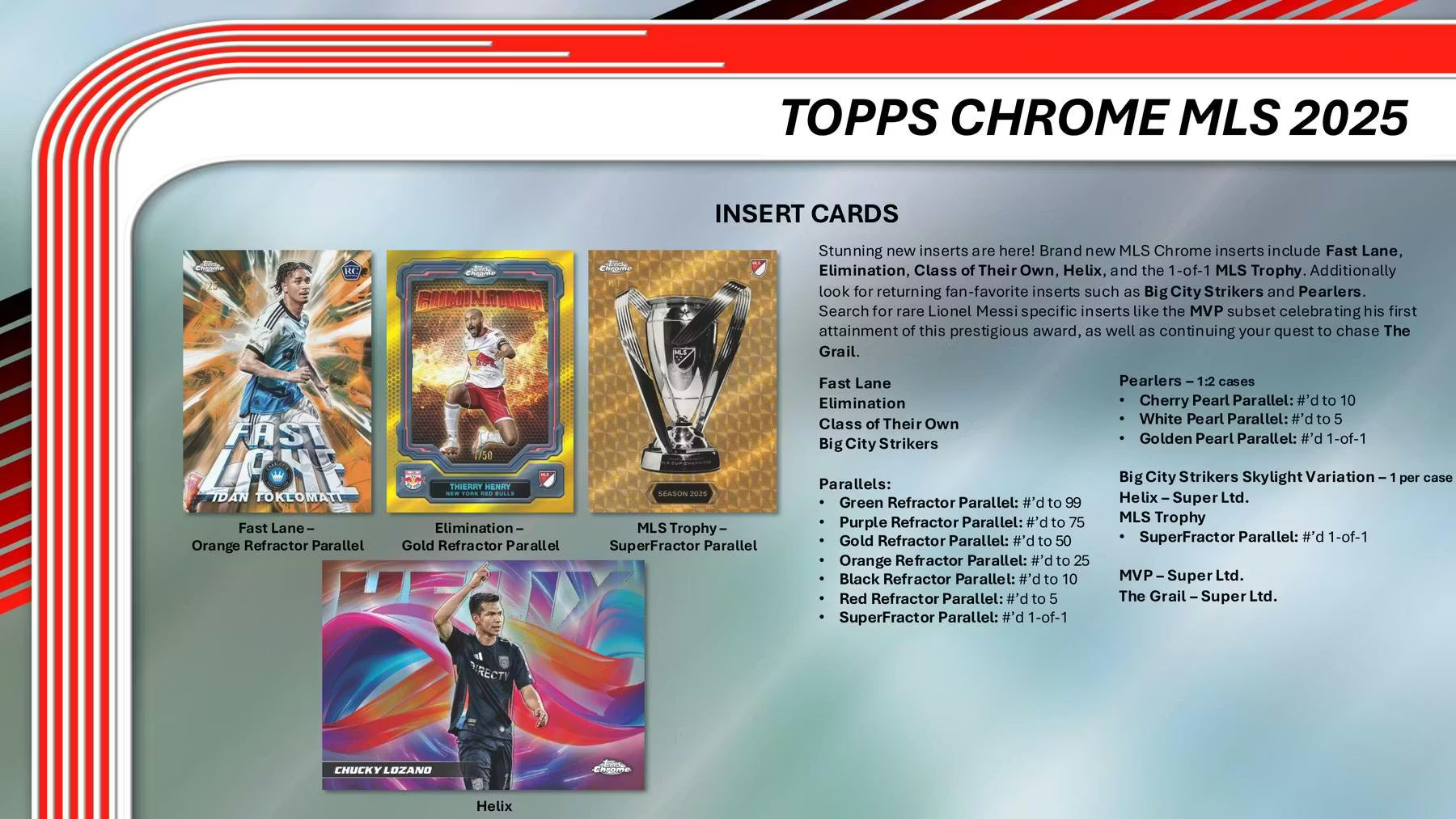 2025 Topps Chrome MLS Major League Soccer Hobby Trading Cards LV