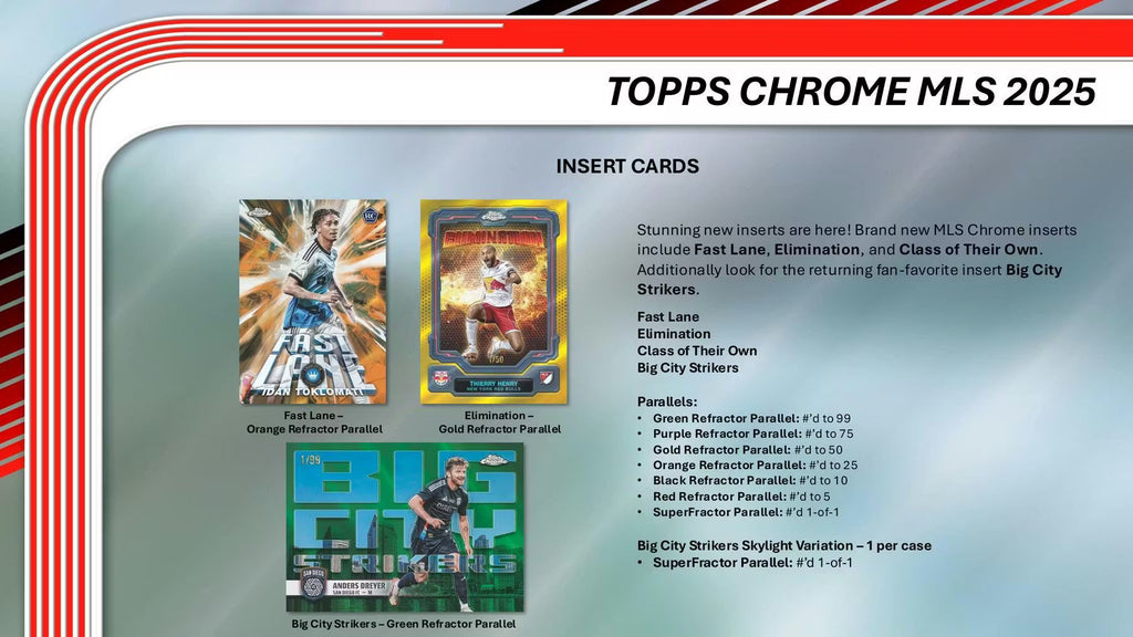 2025 Topps Chrome MLS Major League Soccer Blaster Trading Cards LV