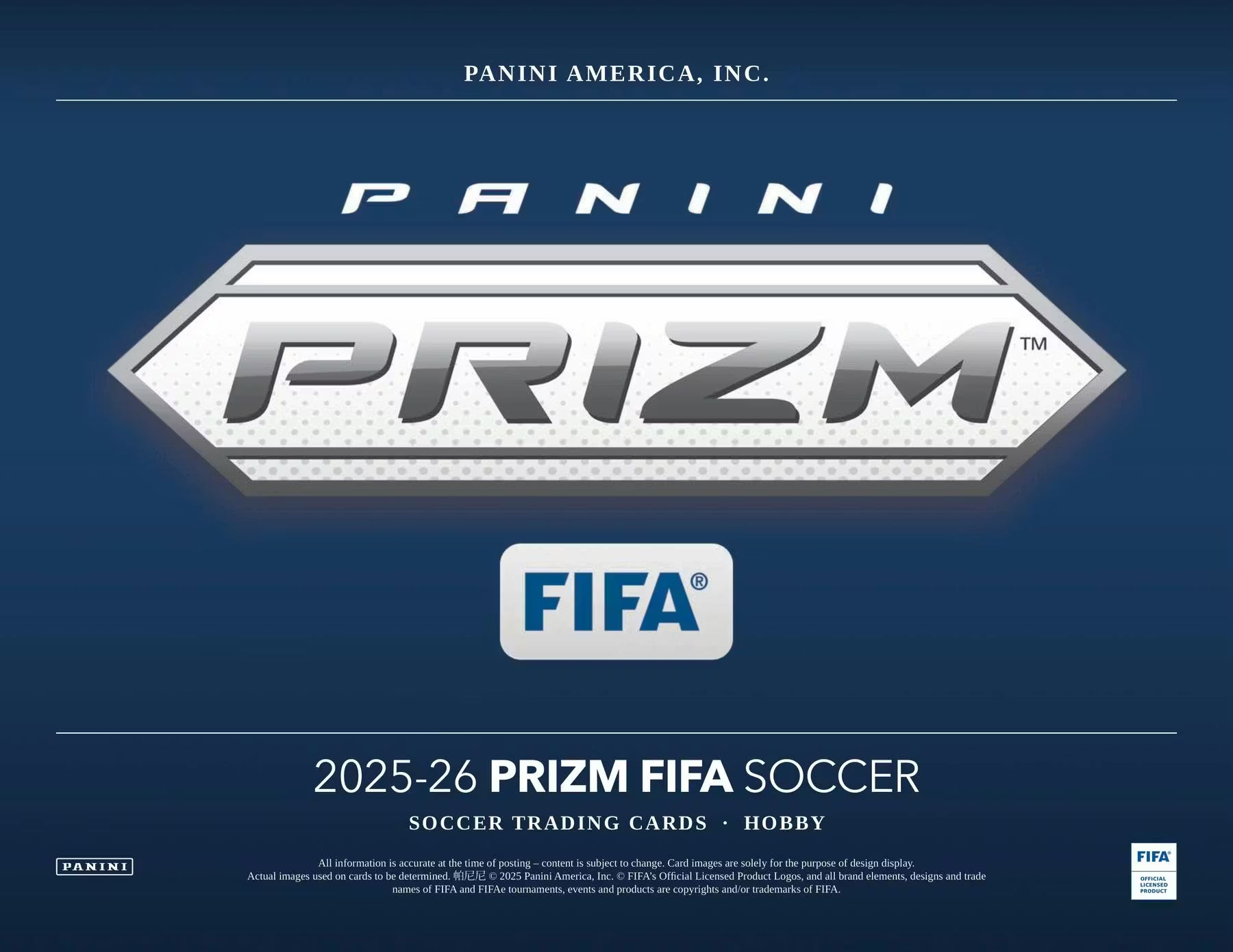 2025-26 Panini Prizm FIFA Soccer Hobby Trading Cards LV