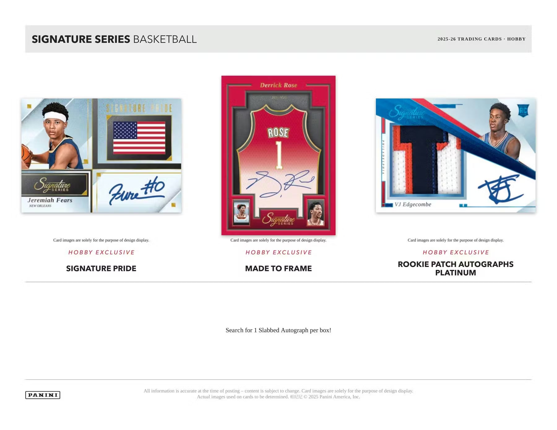 2025-26 Panini Signature Series Basketball Trading Cards LV