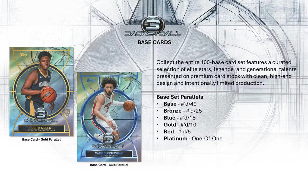 2025-26 Topps Three Basketball Hobby Trading Cards LV