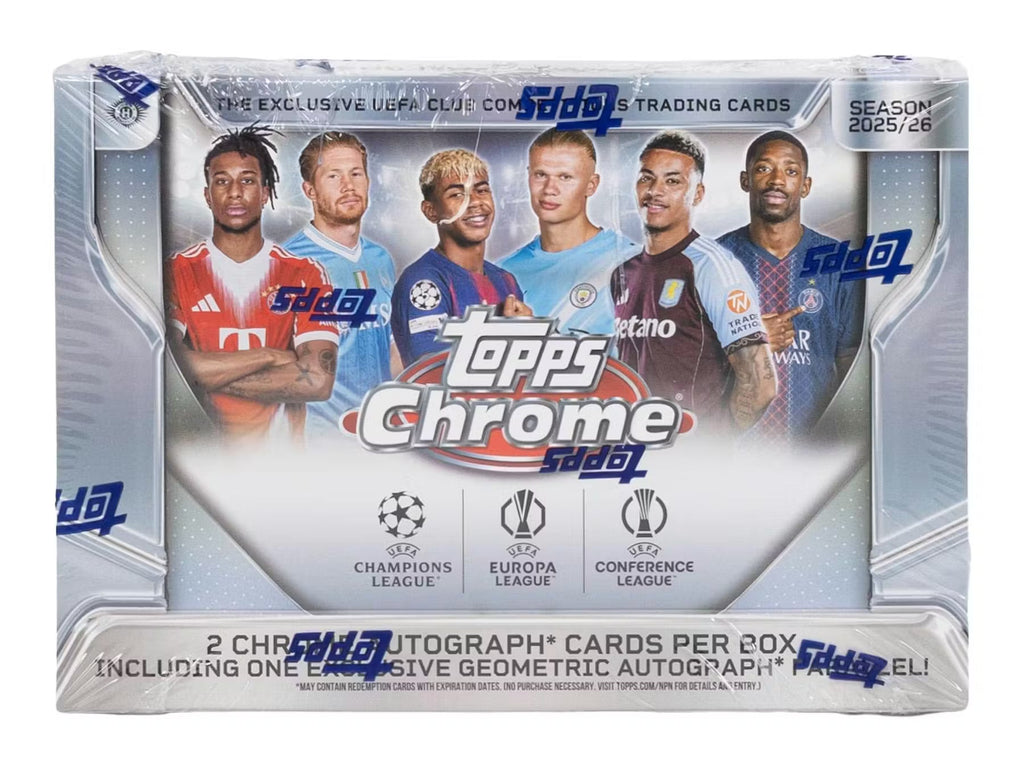 2025-26 Topps Chrome UEFA Club Competitions Soccer Breakers Delight Trading Cards LV
