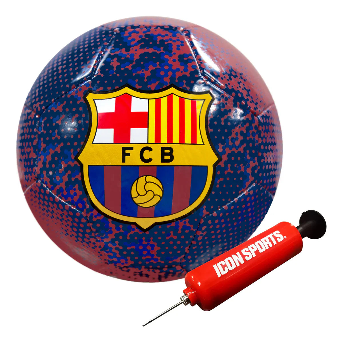 FC Barcelona Size 5 Soccer Ball Officially Licensed Barça Match Ball | Pro Size + Pump Included | Visca El Barça! LV