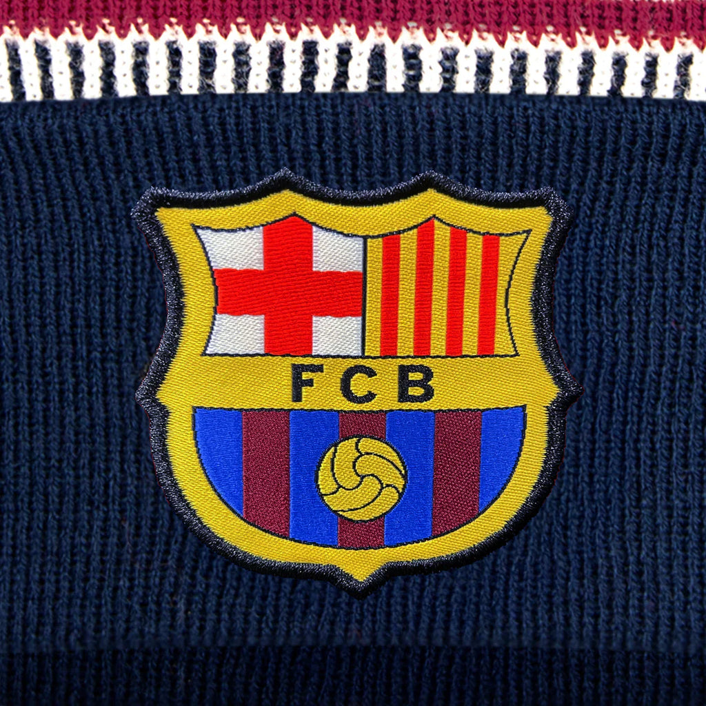 FC Barcelona Beanie Officially Licensed Barça Knit Hat | Match Day + Everyday Fit | Visca El Barça! LV