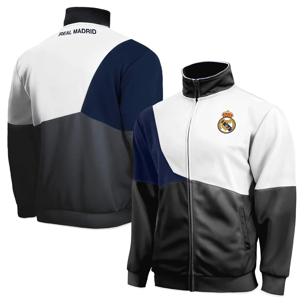 Real Madrid CF Track Jacket Officially Licensed Los Blancos Full-Zip | Men's Soccer Jacket Hala Madrid LV