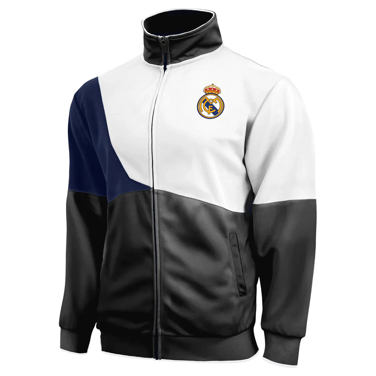 Real Madrid CF Track Jacket Officially Licensed Los Blancos Full-Zip | Men's Soccer Jacket Hala Madrid LV