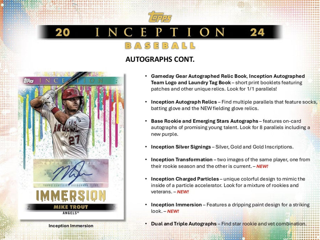 2024 Topps Inception Baseball Hobby Trading Cards LV