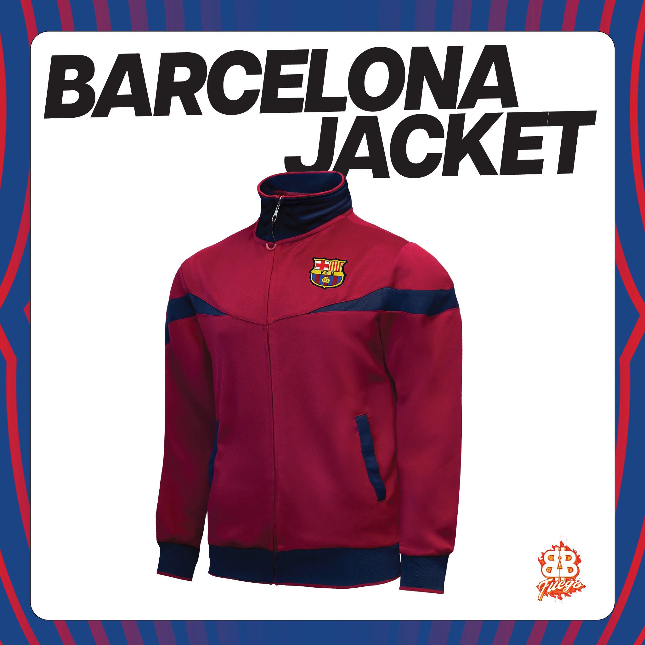 FC Barcelona Track Jacket Officially Licensed Barça Full-Zip | Match Day + Street Ready | Visca El Barça! 🔥LV