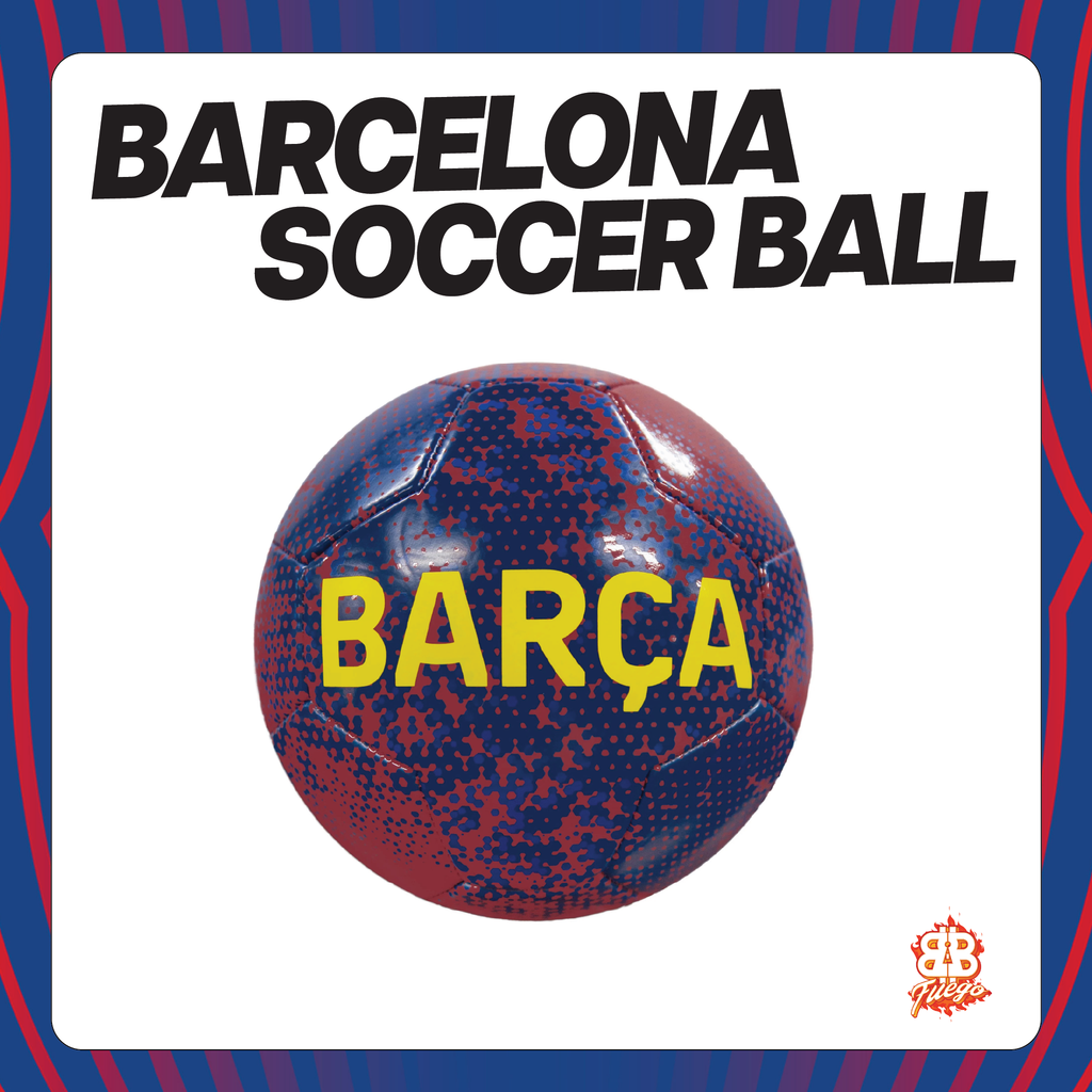 FC Barcelona Size 5 Soccer Ball Officially Licensed Barça Match Ball | Pro Size + Pump Included | Visca El Barça! LV