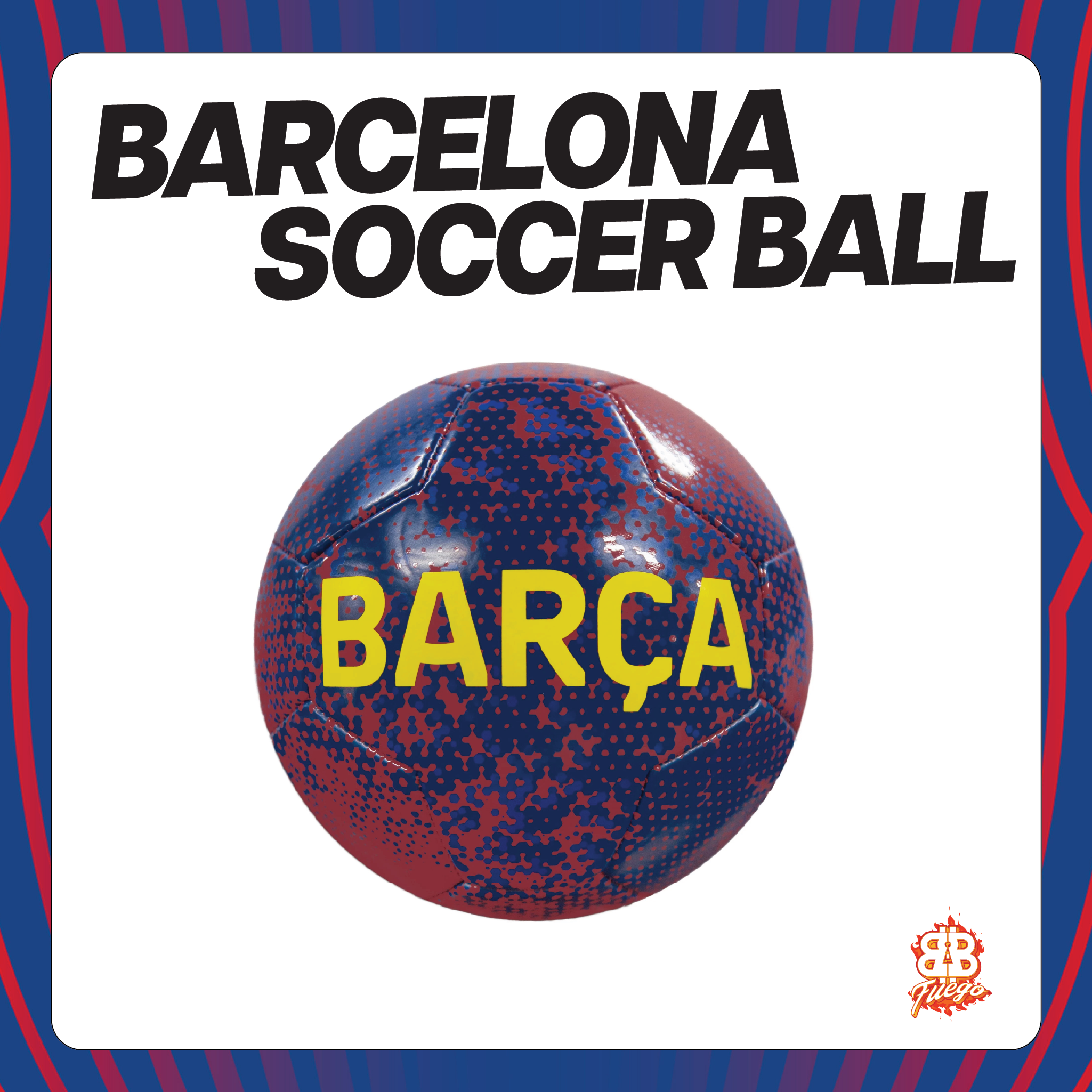 FC Barcelona Size 5 Soccer Ball Officially Licensed Barça Match Ball | Pro Size + Pump Included | Visca El Barça! LV