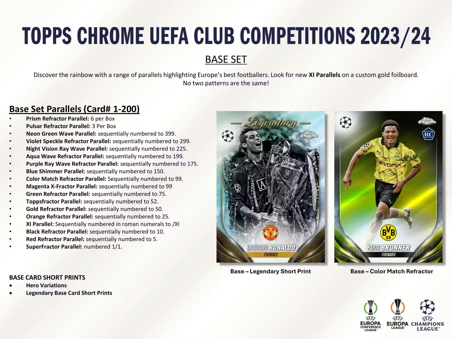 2023-24 Topps Chrome Soccer UEFA Club Competition Jumbo Hobby Trading Cards LV