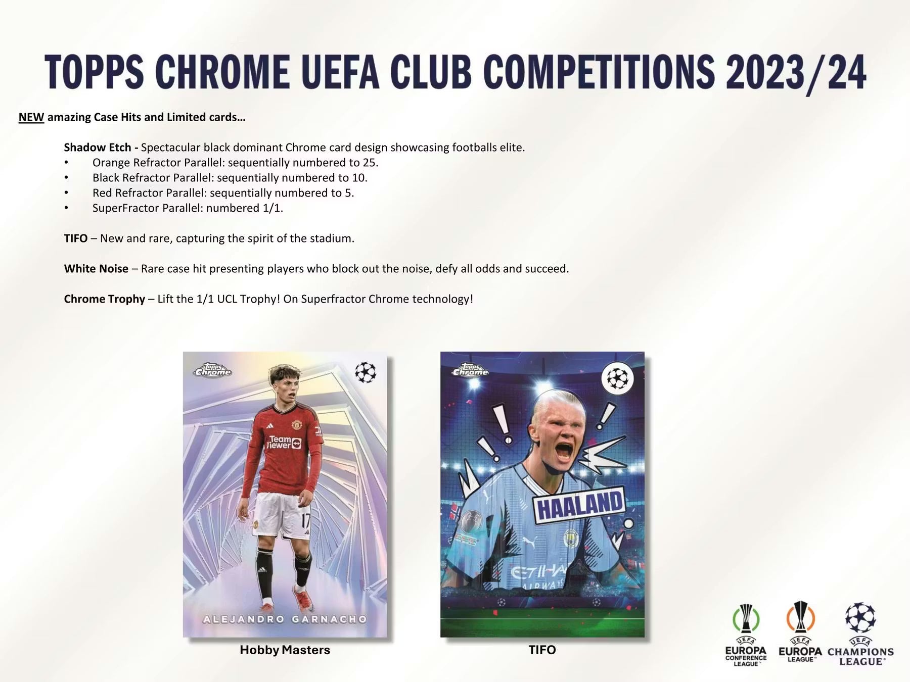 2023-24 Topps Chrome Soccer UEFA Club Competition Jumbo Hobby Trading Cards LV